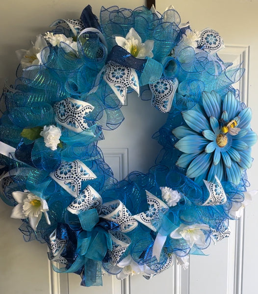 Blue Flower wreath